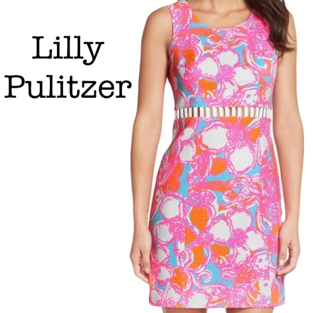 Lilly Pulitzer Iggy Shorely Cutout Mini Shift Dress Size 0